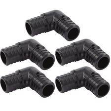 1 Inch Poly Crimp Elbow Fitting 5 Pack for PEX Pipe Plumbing Connections