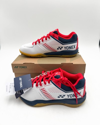 YONEX Power Cushion Strider Flow White/Navy/Red Badminton Shoes (US 6) From US