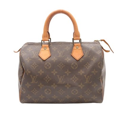 Authentic Louis Vuitton M41528 Speedy 25 Brown Monogram Handbag