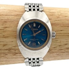 CITIZEN COSMO STAR 4-610059 Mechanical Hand-Wind Watch Date Analog Round 17 Jewe