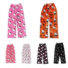 Halloween Hello Kitty Pajama Pants Sanrio Womens Sleepwear Cartoon Homewear