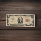 1953 $2 Dollar United States Ungraded Red Seal Star Note Unique Low Serial — photo 2