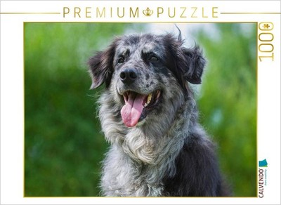 CALVENDO Puzzle Tiger - ein Altdeutscher Hütehund | 1000 Teile Lege-Größe 64x48c