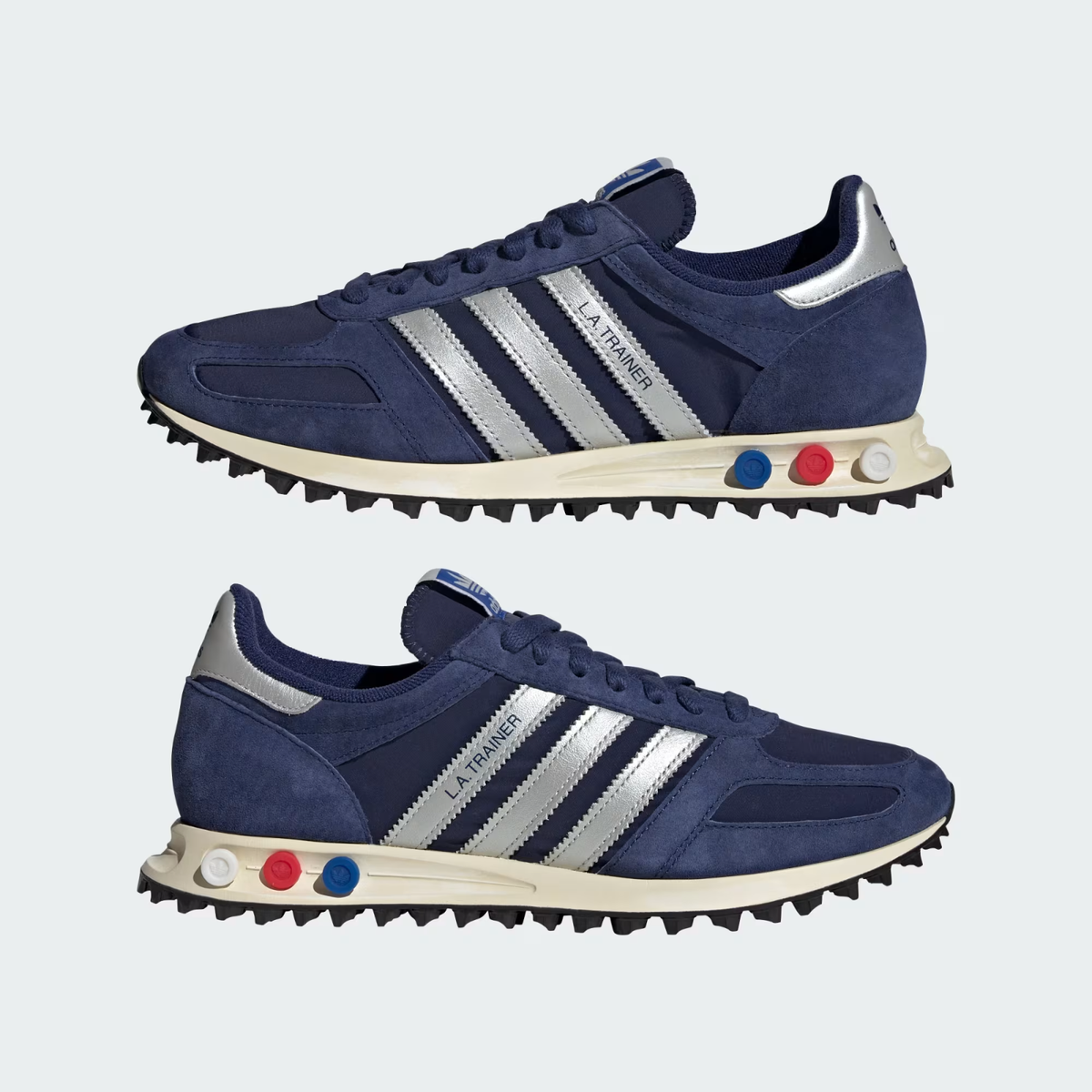Adidas Men's Originals LA TRAINER OG SHOES in Dark Blue / Silver