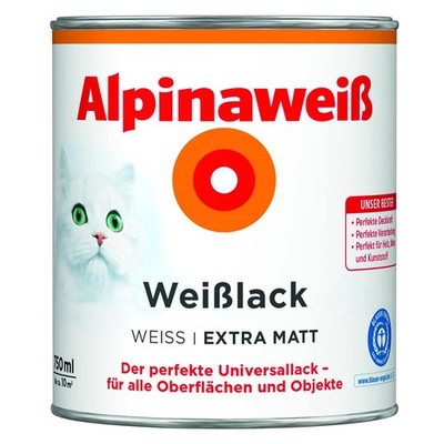 Alpina Alpinaweiß Weisslack extra matt 2,0 Ltr. Universallack