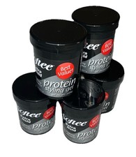 Softee Extra Hold Protein Styling Gel No Flaking No Alcohol 8oz Tub, Lot Of 6