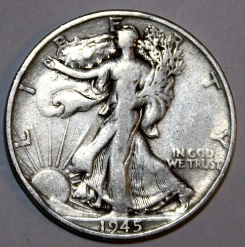 1945-S Walking Liberty Half Dollar - Very Fine/XF - #1383EC