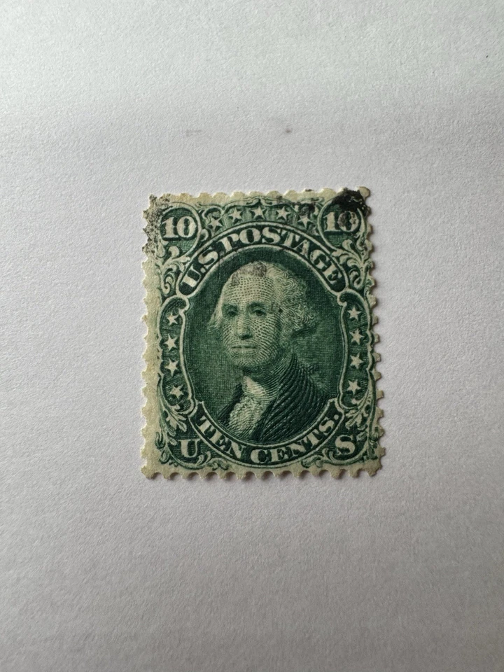 U.S. Scott #68 1861 10c Washington Used Cat $60.00 - Image 2 of 3