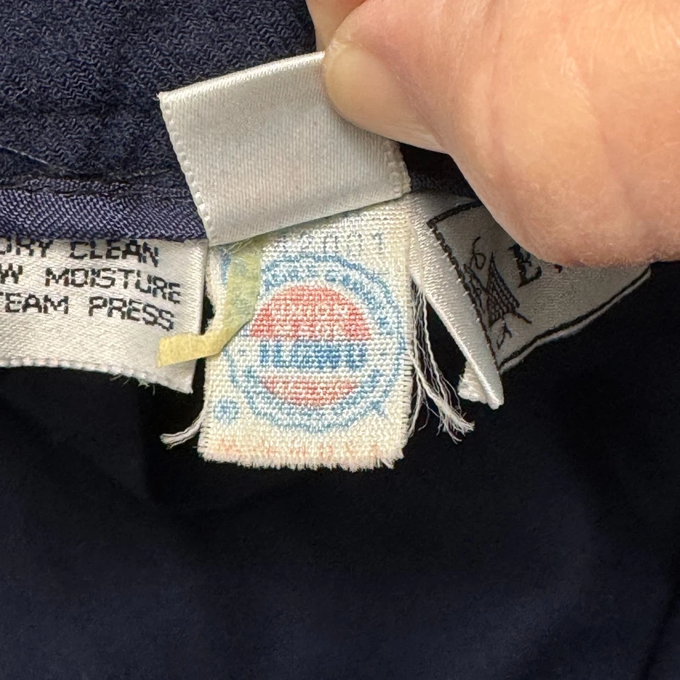 Falda De Colección Evan Picona Azul Marino 32" Midi Academia Plisada Dinero Antiguo Silenciosa Lujo LANA Foto 4 de 4