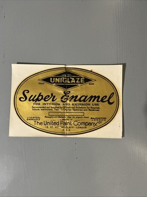 ORIGINAL SELTEN 1949 UNIGLAZE EMAILLE LACK, WASSERSCHIEBETRANSFER, AUTOMOBILIA, ART