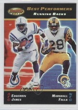 2000 Bowman's Best Best Performers Edgerrin James Marshall Faulk #91 HOF 0a1