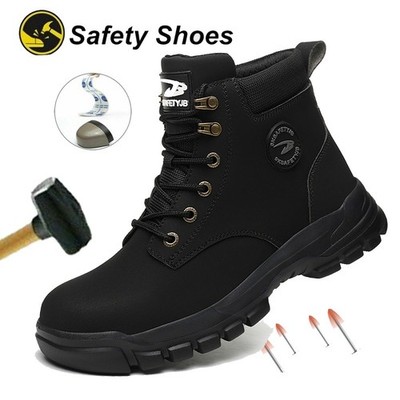 Mens Waterproof Work Boots Steel Toe Safety Shoes Indestructible Protective Boot