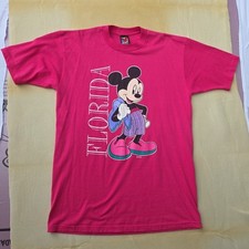 Vintage 90s Walt Disney Tourist Shirt Mickey Mouse Mens Size Large Made USA