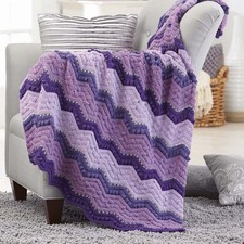 Herrschners  Lavender  Lilac Afghan Crochet Kit