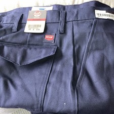NWT-Red Kap Men's Stain Resistant, Flat Front Work Cargo Pants, Dark Navy blue