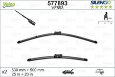 Valeo 577893 Silencio VF893 Front Wiper Blade Set Spoiler 630mm 500mm 25" 20"