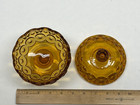VTG LE Smith Amber Moon and Stars Glass Pedestal Compote/Candy Dish — photo 4