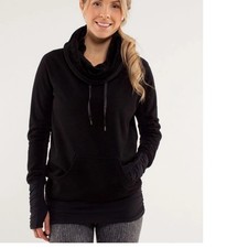 Lululemon Don't  Hurry be Happy Pullover Black Fleece W32285 Microfleece Rulu 8