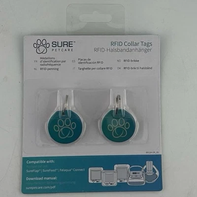 Sure Petcare RFID Collar Tags Pair COL001 Compatible SureFlap SureFeed Felaqua - Image 1 of 4
