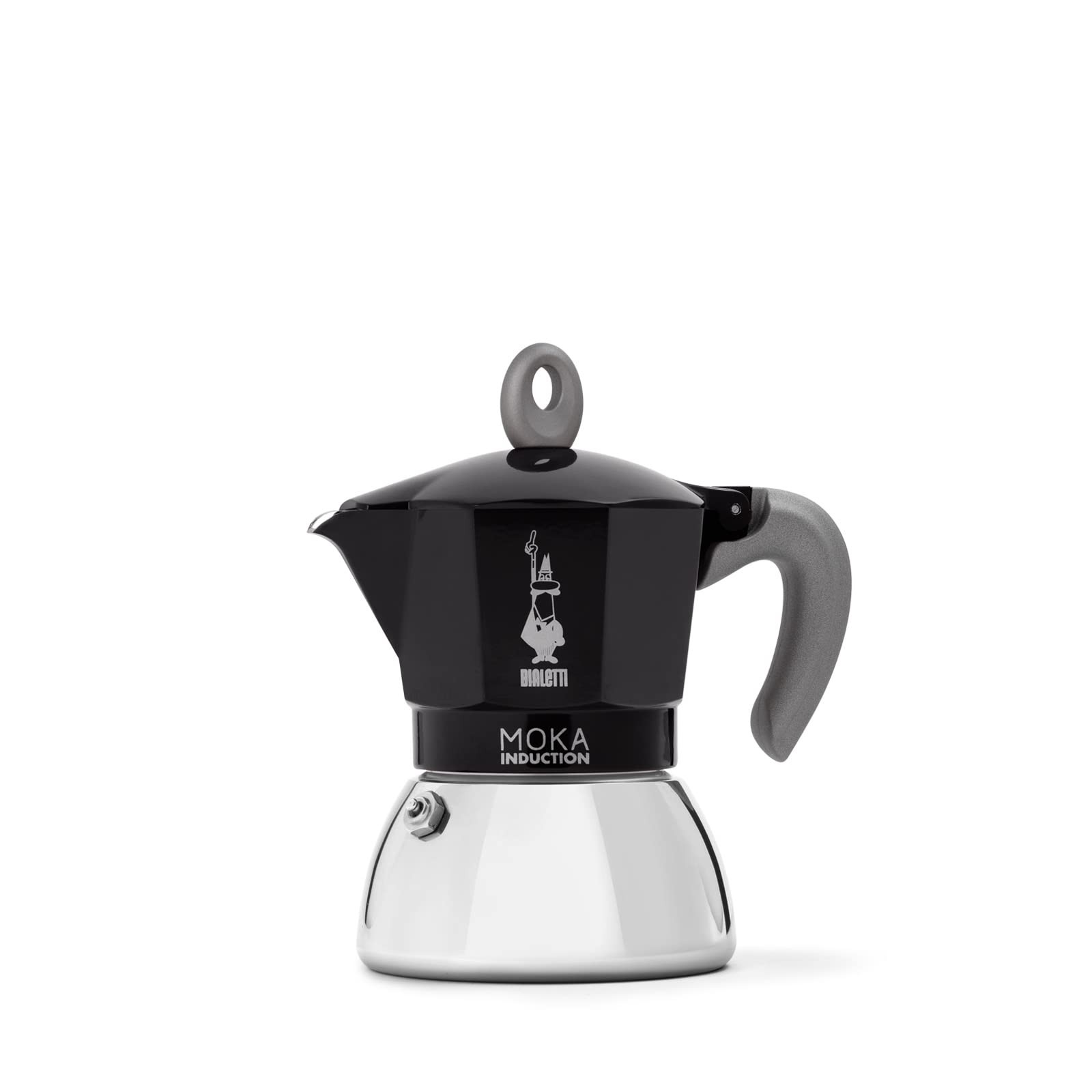 4 Cups Black Stainless Steel Espresso Pot