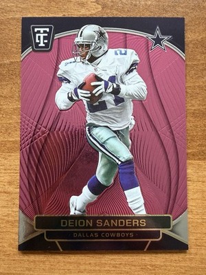 DEION SANDERS 2024 Panini Totally Certified MIRROR PINK! #'d 21/44 JERSEY NUMBER