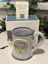 Cape Charles House Virginia DENEEN Pottery Stoneware Medallion Mug MIP 2012