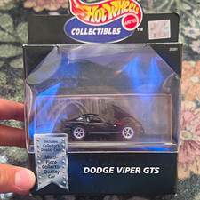 Hot Wheels Collectibles 1:64 1998 Dodge Viper GTS Black Diecast w/ Case LE