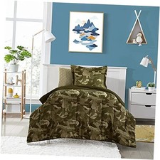 Dream Factory Kids 5-Piece Complete Set Easy-Wash Comforter Bedding, Twin,