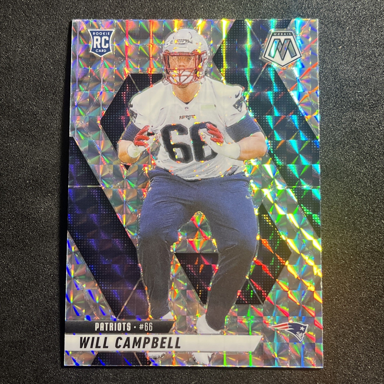 WILL CAMPBELL Rookie Silver 2025 Panini Mosaic Football #378 Patriots