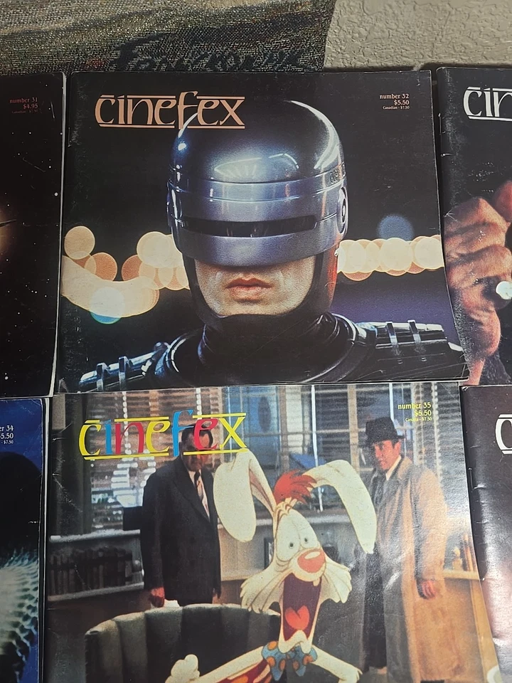VINTAGE CINEFEX MAGAZINE LOT OF 7 (#31,#32,#33,#34,#35,#36,#37)  ORIGINAL GOOD!  - Image 4 of 4