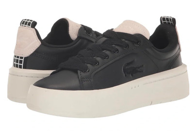 Lacoste carnaby plat BLK/OFF white  women sneakers size 6 Brand New with tags