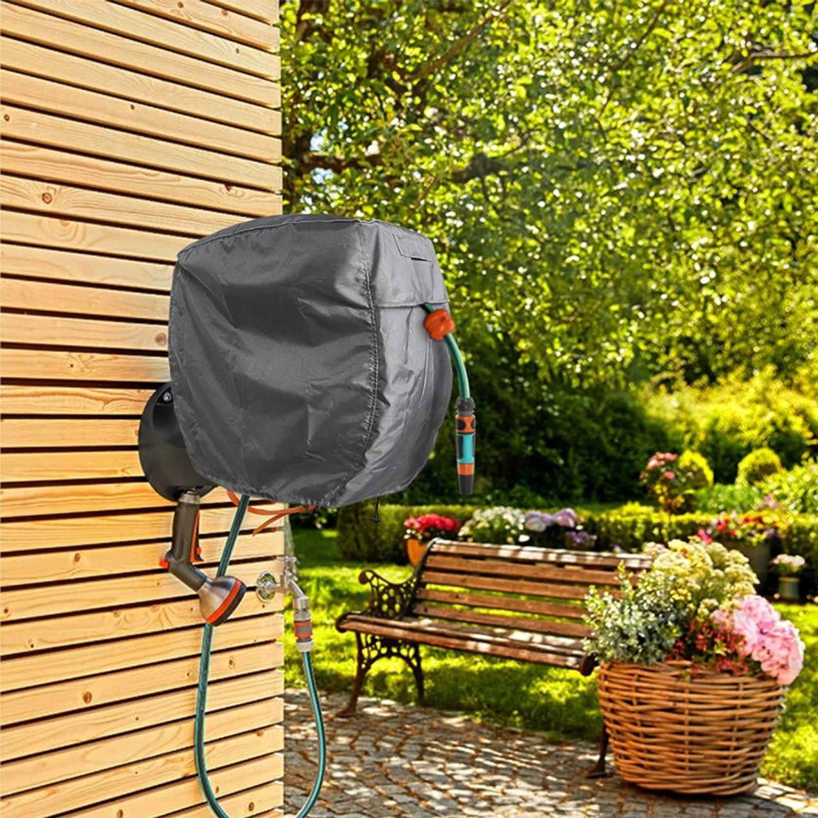 Garden Hose Reel Cover Outdoor Covers Rainproof Easy to Remove Portable Garden