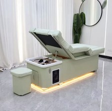Electric Lift Shampoo Bed Massage Table   4-in-1 Salon Station with Head SPA