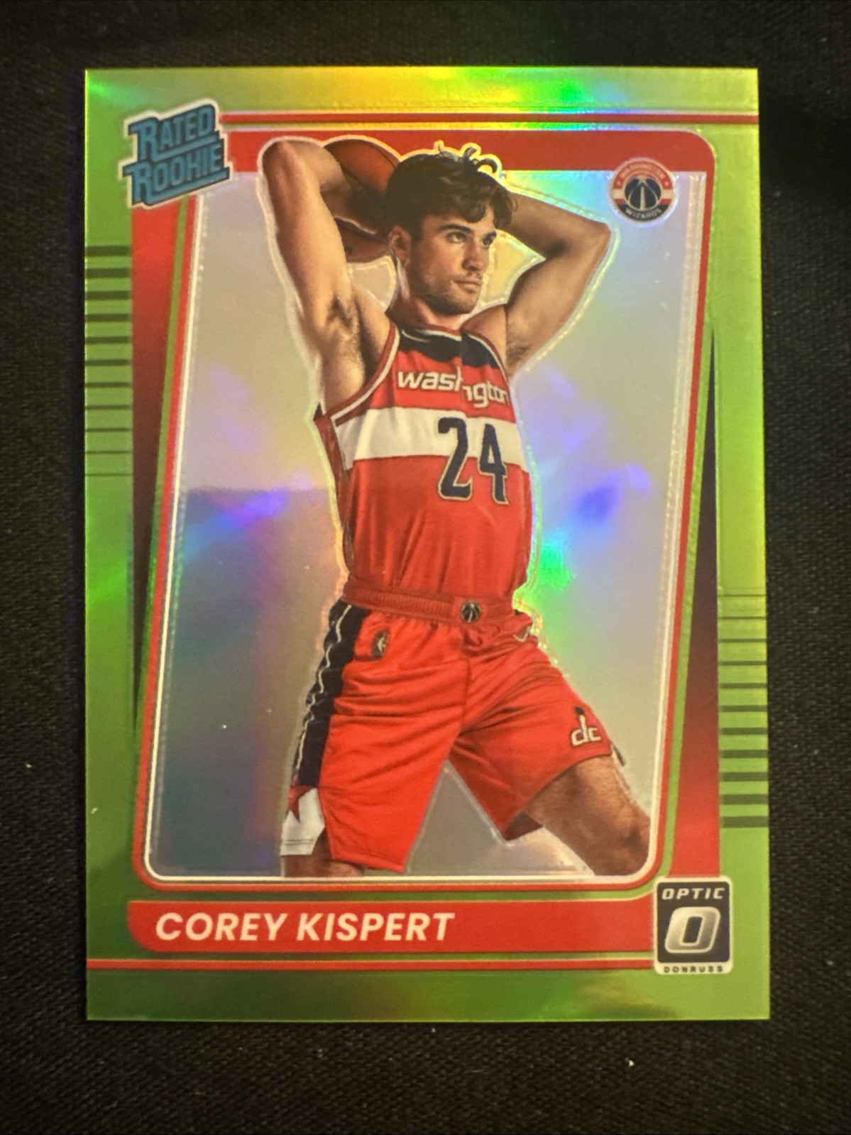 2021-22 Optic - Rated Rookie Corey Kispert #183 Lime Green Prizm /149 (RC)