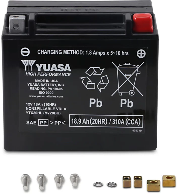Yuasa Factory Activated Maintenance Free Battery - YTX20HL Motorcycle YUAM720BH - Image 4 of 4