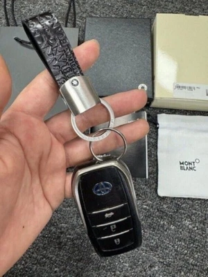 Nuevo Mon MB Anillo Llavero Hombre Regalo Coche Llavero Cuero Avanzado Negro Llave EE. UU. - Imagen 1 de 4