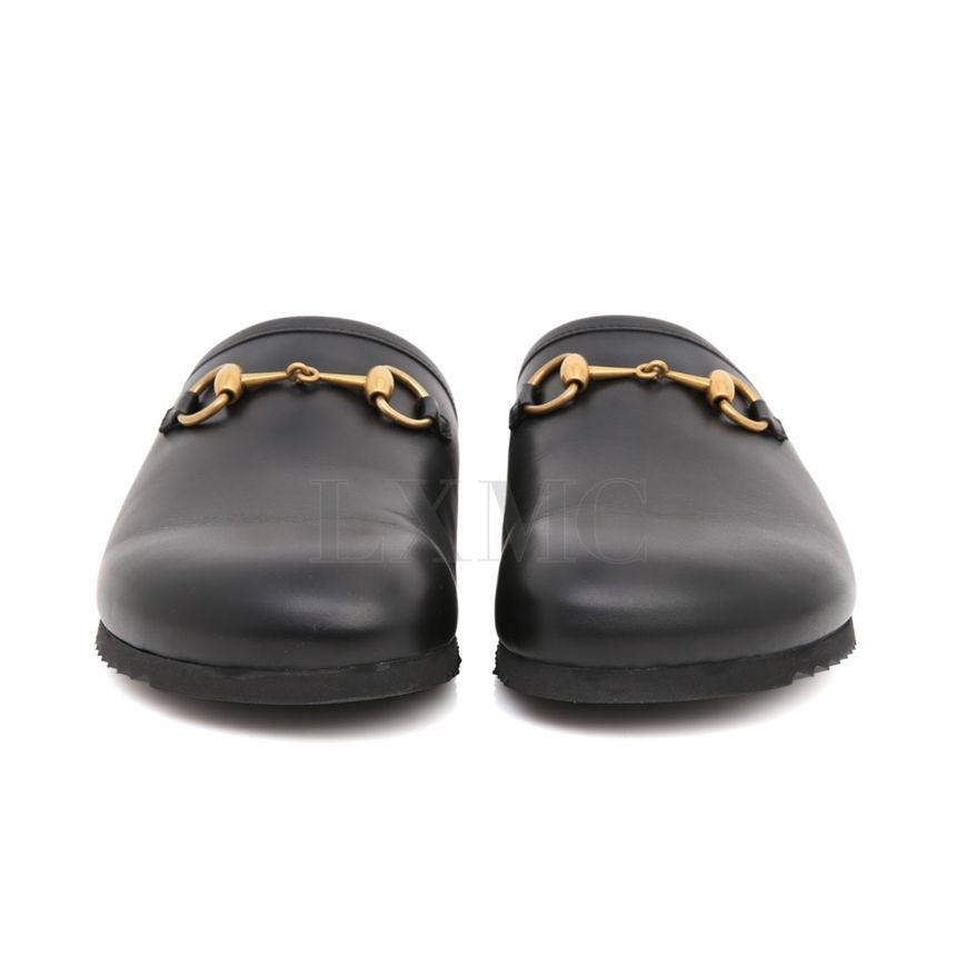 PANTOFOLA D’ORO Gucci Horsebit Mocassino Nero Ciabatta Oro 6932791 132422228