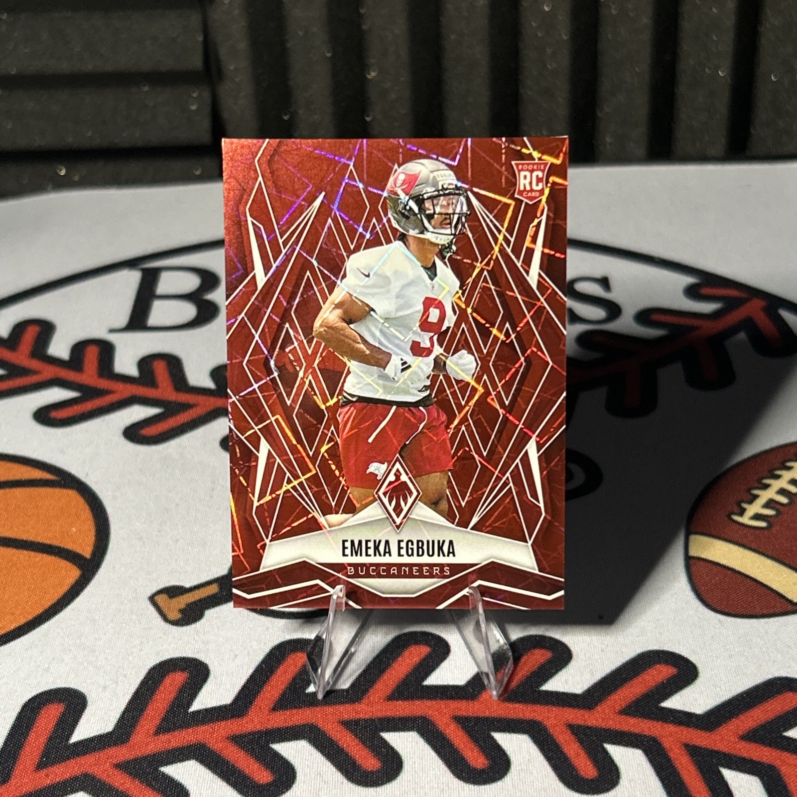 2025 Panini Phoenix Red LAZER Emeka Egbuka #225 RC Football 94/199