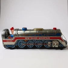 Vintage Modern Toys New Silver Mountain Express 4230 Tin Train w/ Box