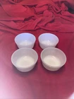 Set of 4 Fire King White Milk Glass Soup Cereal Bowls 3.5 in