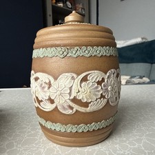 Vintage Royal Doulton Lambeth Silicon Ware Tobacco Jar. Approx 6” High. VGC.