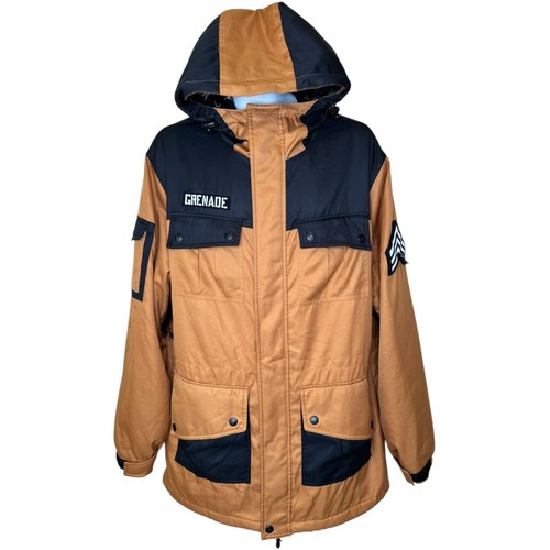Octopus Veste LAYER PUFF JACKET BLACK GREY fit sec BRAND-Milano Original Garanti, Noir et gris., L