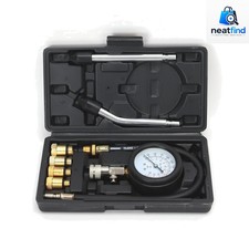 Gasoline Engine Compression Tester Kit 0-300 Psi 8pc Car Motorcycle Truck