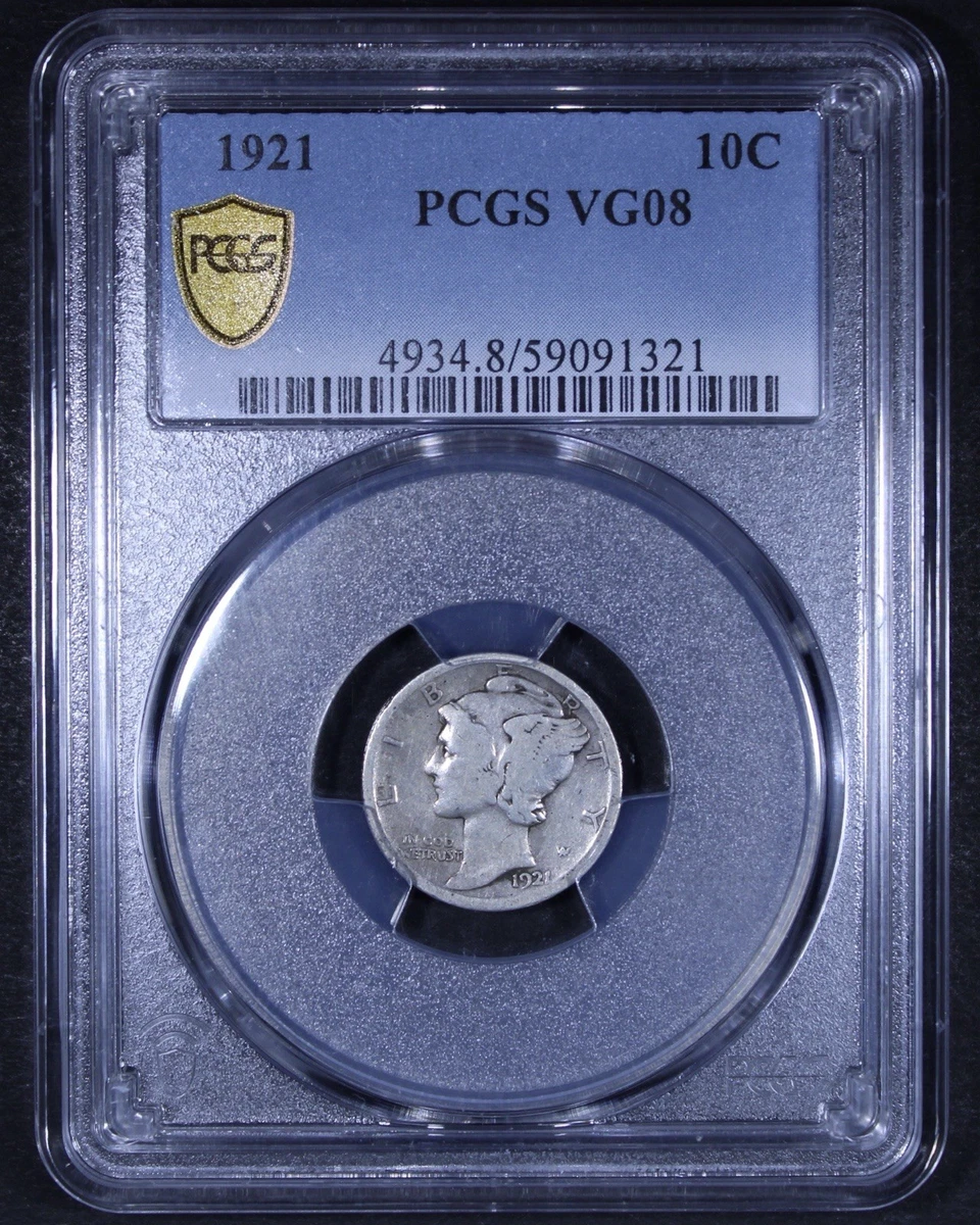 Circulated Silver PCGS Certified Mercury Dimes (1916-1945) for