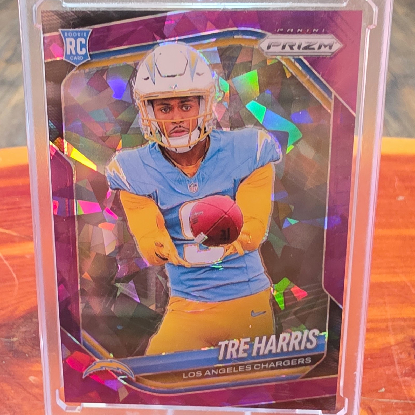 2025 Panini Prizm Rookies Tre Harris RC #371 Purple Ice Prizm /225 Chargers