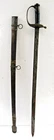 CSA Civil War Reproduction Georgia Sword with Leather Handle, Scabbard, Sheath
