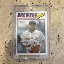 Topps Heritage High Number Jackson Chourio Clubhouse Relics Brewers CCR-JC