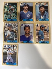 1987 Topps Baseball 7 Mariners Cards - Swift, Brown, Brantley, Bradley + Others