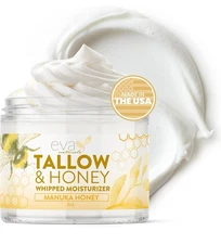 Eva Naturals Whipped Beef Tallow for Skin with Manuka Honey Moisture New