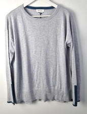 Fatface Women's Olive Jumper Size 14 Light Grey Round-Neck RRP  49 NEW F2